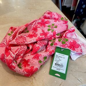 Lilly Pulitzer Abby Scarf Pink Slow Down NWT $78